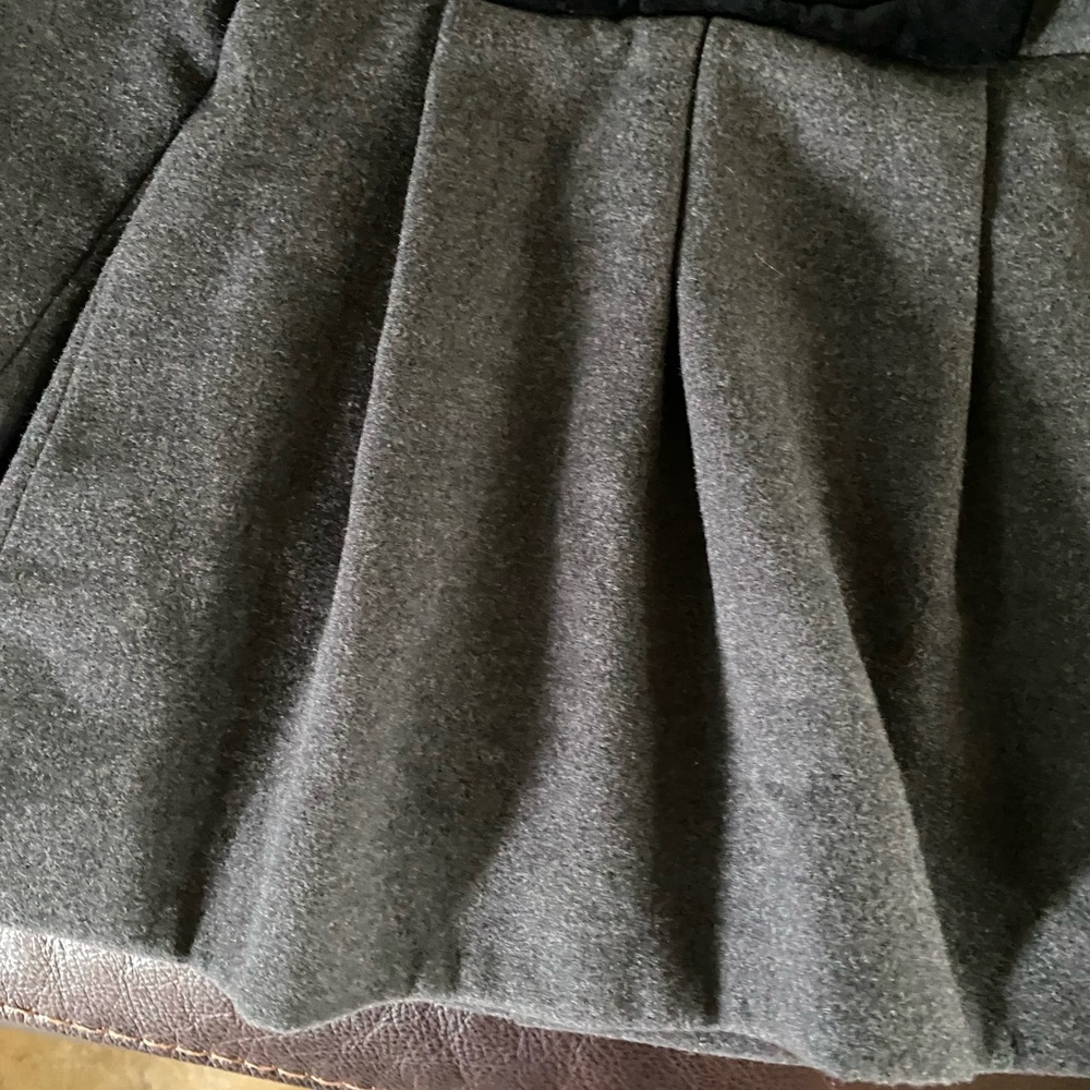 Rothschild Gray Faux Wool Black Velvet Trim Back Bow Adorable Peacoat 2T - Picture 16 of 16